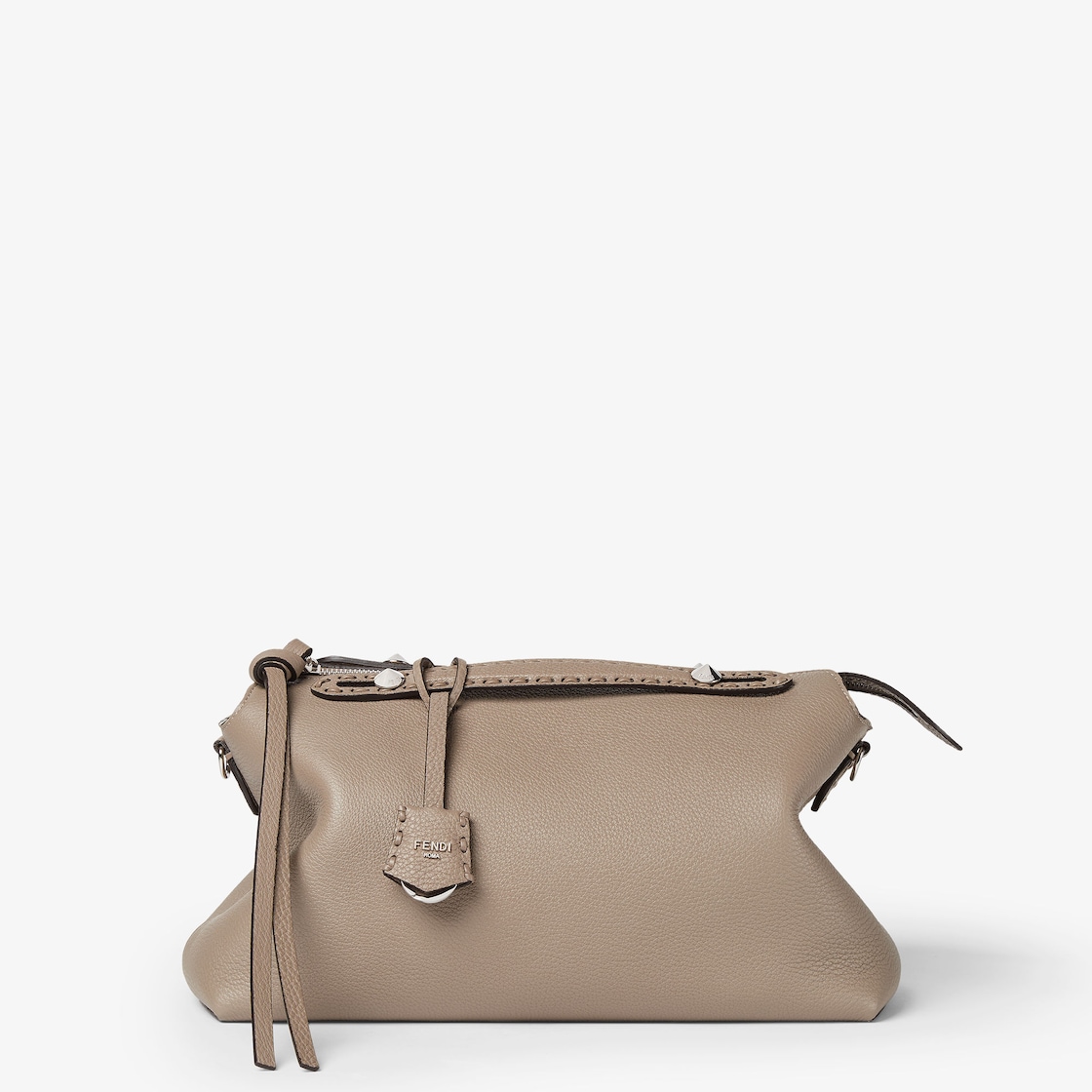 FENDI By The Way Selleria Large Dove gray Selleria bag with 200 hand-sewn topstitches - Image 6